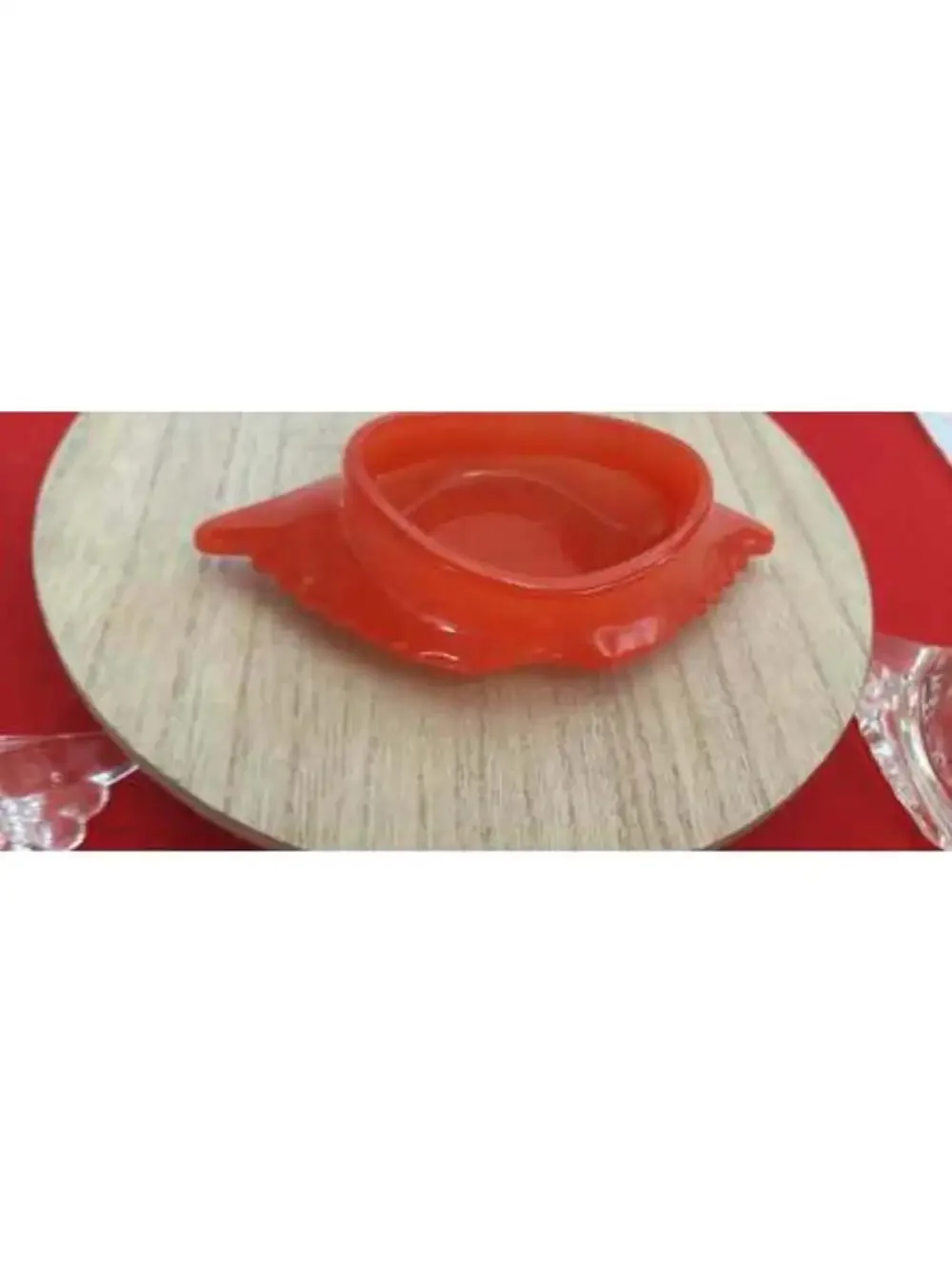 Vintage glass bake imperial deviled crab glass dishes